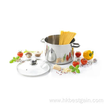 Stainless Steel Stock Pot with Hollow Handles